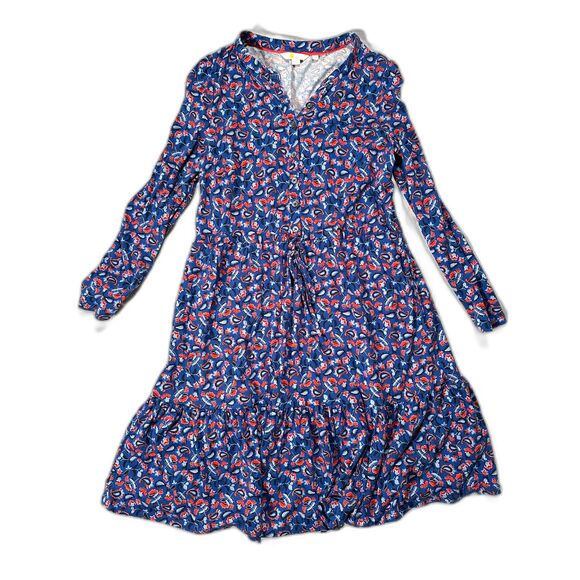 Casual tiered dress in cute floral/paisley pattern in size 10R from Boden - Picture 1 of 2